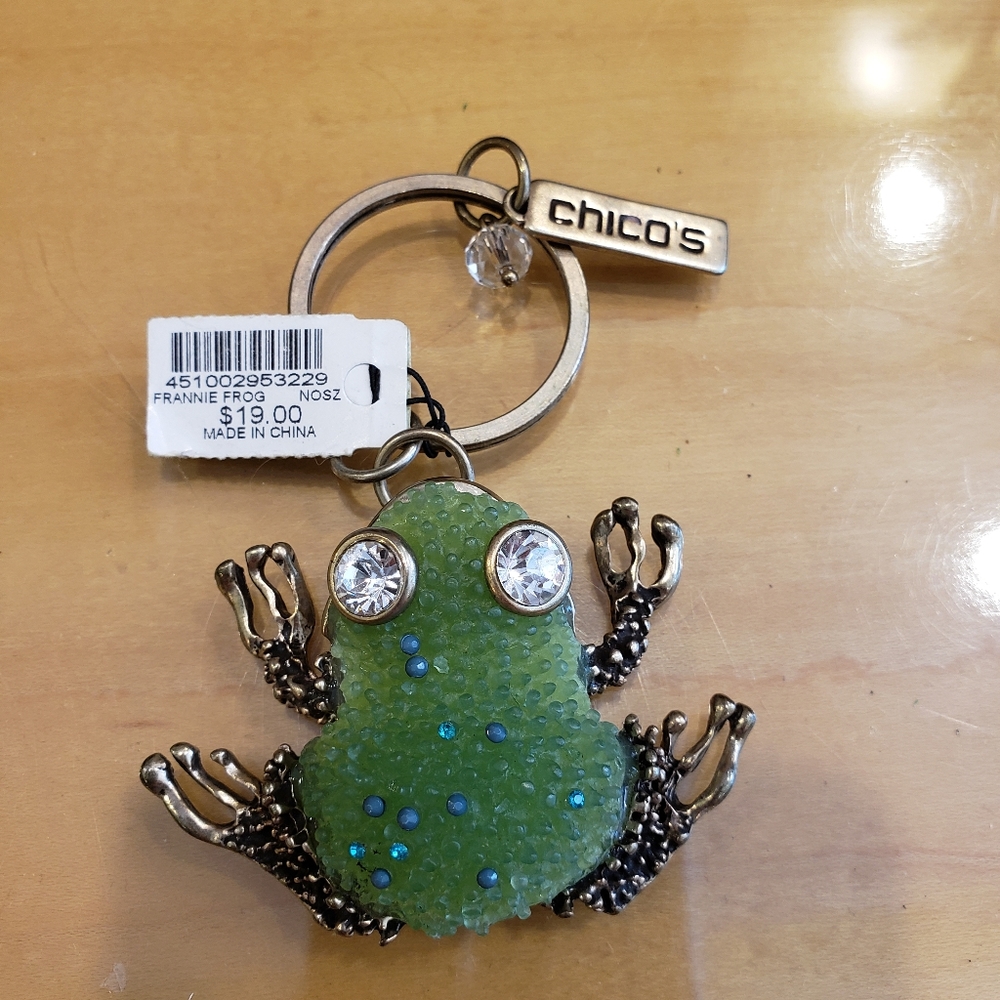 Green frog chicos key chain